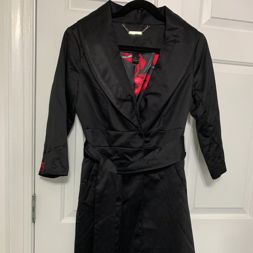 White House Black Market Satin Jacket Small